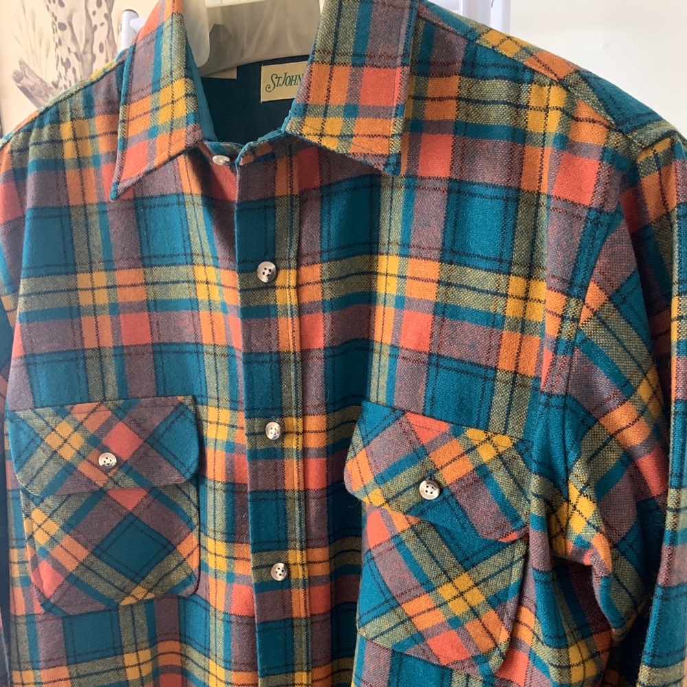 Wool Plaid Button Up